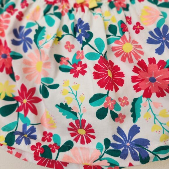 Size 4 Skort/Scooter Skirt Girls Colorful Floral Elastic 100% Cotton Summer - Picture 4 of 5